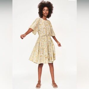 Mirth Caftans Vienna Short Dress in Marigold XS